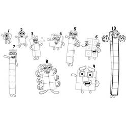 Dibujo para colorear: Bloques de Números (Aprendizaje y Educación) #186707 - Dibujos para Colorear e Imprimir Gratis