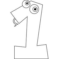 Dibujo para colorear: Número 1 (Aprendizaje y Educación) #221289 - Dibujos para Colorear e Imprimir Gratis