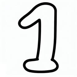 Dibujo para colorear: Número 1 (Aprendizaje y Educación) #221296 - Dibujos para Colorear e Imprimir Gratis