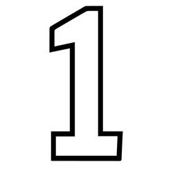 Dibujo para colorear: Número 1 (Aprendizaje y Educación) #221300 - Dibujos para Colorear e Imprimir Gratis