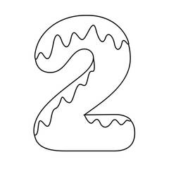 Dibujo para colorear: Número 2 (Aprendizaje y Educación) #221320 - Dibujos para Colorear e Imprimir Gratis