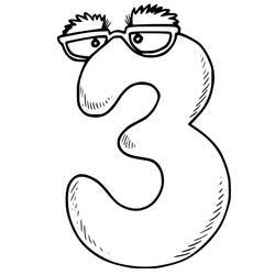 Dibujo Número 3 (Aprendizaje y Educación) #221335 para imprimir y colorear