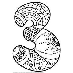 Dibujo Número 3 (Aprendizaje y Educación) #221353 para imprimir y colorear