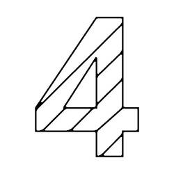 Dibujo para colorear: Número 4 (Aprendizaje y Educación) #221356 - Dibujos para Colorear e Imprimir Gratis