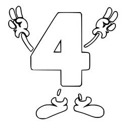 Dibujo para colorear: Número 4 (Aprendizaje y Educación) #221366 - Dibujos para Colorear e Imprimir Gratis