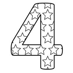 Dibujo para colorear: Número 4 (Aprendizaje y Educación) #221371 - Dibujos para Colorear e Imprimir Gratis