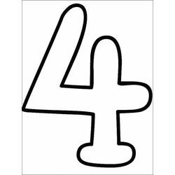 Dibujo para colorear: Número 4 (Aprendizaje y Educación) #221375 - Dibujos para Colorear e Imprimir Gratis