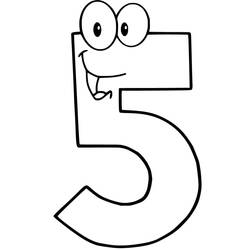 Dibujo Número 5 (Aprendizaje y Educación) #221396 para imprimir y colorear