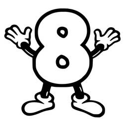 Dibujos para colorear: Número 8 - Dibujos para Colorear e Imprimir Gratis