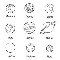 Dibujos para colorear: Planeta (Sistema Solar) - Dibujos para Colorear e Imprimir Gratis
