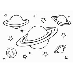 Dibujo para colorear: Planeta (Sistema Solar) (Aprendizaje y Educación) #157603 - Dibujos para Colorear e Imprimir Gratis
