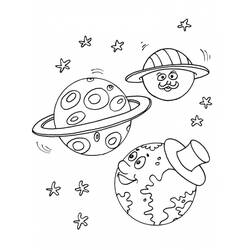 Dibujo para colorear: Planeta (Sistema Solar) (Aprendizaje y Educación) #157604 - Dibujos para Colorear e Imprimir Gratis