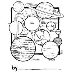 Dibujo para colorear: Planeta (Sistema Solar) (Aprendizaje y Educación) #157608 - Dibujos para Colorear e Imprimir Gratis