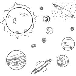 Dibujo para colorear: Planeta (Sistema Solar) (Aprendizaje y Educación) #157615 - Dibujos para Colorear e Imprimir Gratis