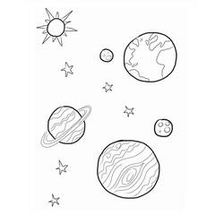 Dibujo para colorear: Planeta (Sistema Solar) (Aprendizaje y Educación) #157640 - Dibujos para Colorear e Imprimir Gratis