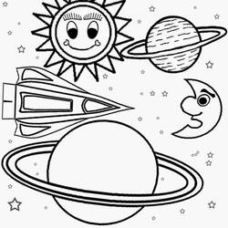 Dibujo para colorear: Planeta (Sistema Solar) (Aprendizaje y Educación) #157658 - Dibujos para Colorear e Imprimir Gratis