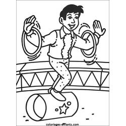 Dibujo para colorear: Acróbata (Carreras y Profesiones) #87282 - Dibujos para Colorear e Imprimir Gratis