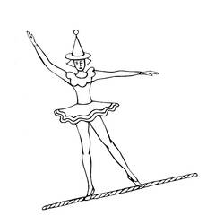 Dibujo para colorear: Acróbata (Carreras y Profesiones) #87292 - Dibujos para Colorear e Imprimir Gratis