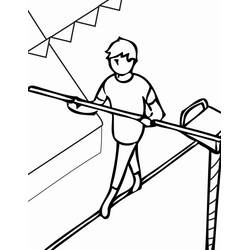 Dibujo para colorear: Acróbata (Carreras y Profesiones) #87306 - Dibujos para Colorear e Imprimir Gratis