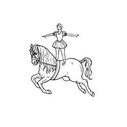 Dibujo para colorear: Acróbata (Carreras y Profesiones) #87322 - Dibujos para Colorear e Imprimir Gratis