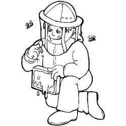 Dibujo para colorear: Apicultor (Carreras y Profesiones) #189935 - Dibujos para Colorear e Imprimir Gratis
