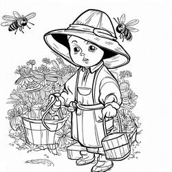 Dibujo para colorear: Apicultor (Carreras y Profesiones) #189936 - Dibujos para Colorear e Imprimir Gratis