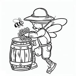 Dibujo para colorear: Apicultor (Carreras y Profesiones) #189941 - Dibujos para Colorear e Imprimir Gratis