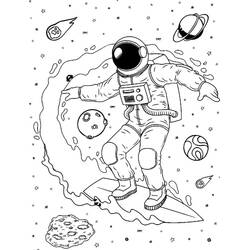 Dibujo para colorear: Astronauta (Carreras y Profesiones) #184410 - Dibujos para Colorear e Imprimir Gratis