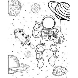 Dibujo para colorear: Astronauta (Carreras y Profesiones) #184411 - Dibujos para Colorear e Imprimir Gratis