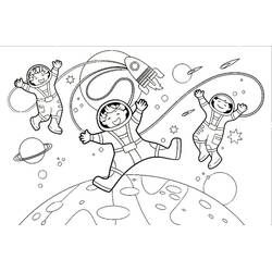 Dibujo para colorear: Astronauta (Carreras y Profesiones) #184412 - Dibujos para Colorear e Imprimir Gratis