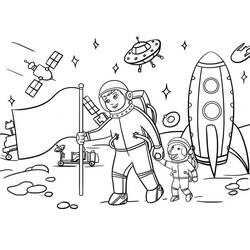 Dibujo para colorear: Astronauta (Carreras y Profesiones) #184413 - Dibujos para Colorear e Imprimir Gratis