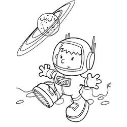 Dibujo para colorear: Astronauta (Carreras y Profesiones) #184415 - Dibujos para Colorear e Imprimir Gratis