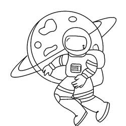 Dibujo para colorear: Astronauta (Carreras y Profesiones) #184417 - Dibujos para Colorear e Imprimir Gratis