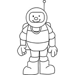 Dibujo para colorear: Astronauta (Carreras y Profesiones) #87594 - Dibujos para Colorear e Imprimir Gratis