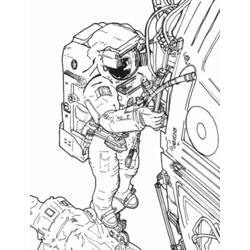Dibujo para colorear: Astronauta (Carreras y Profesiones) #87599 - Dibujos para Colorear e Imprimir Gratis