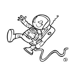 Dibujo para colorear: Astronauta (Carreras y Profesiones) #87600 - Dibujos para Colorear e Imprimir Gratis