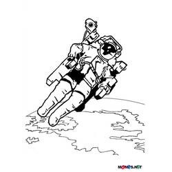 Dibujo para colorear: Astronauta (Carreras y Profesiones) #87601 - Dibujos para Colorear e Imprimir Gratis