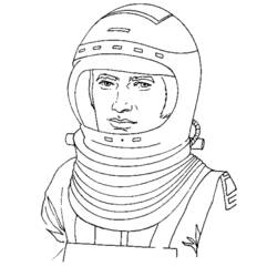 Dibujo para colorear: Astronauta (Carreras y Profesiones) #87604 - Dibujos para Colorear e Imprimir Gratis