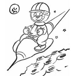 Dibujo para colorear: Astronauta (Carreras y Profesiones) #87605 - Dibujos para Colorear e Imprimir Gratis
