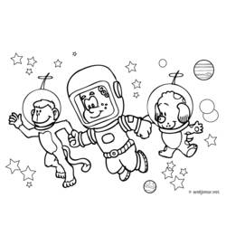 Dibujo para colorear: Astronauta (Carreras y Profesiones) #87614 - Dibujos para Colorear e Imprimir Gratis