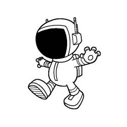 Dibujo para colorear: Astronauta (Carreras y Profesiones) #87617 - Dibujos para Colorear e Imprimir Gratis