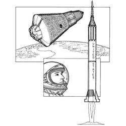 Dibujo para colorear: Astronauta (Carreras y Profesiones) #87631 - Dibujos para Colorear e Imprimir Gratis