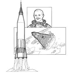 Dibujo para colorear: Astronauta (Carreras y Profesiones) #87634 - Dibujos para Colorear e Imprimir Gratis