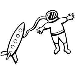 Dibujo para colorear: Astronauta (Carreras y Profesiones) #87636 - Dibujos para Colorear e Imprimir Gratis