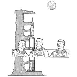 Dibujo para colorear: Astronauta (Carreras y Profesiones) #87640 - Dibujos para Colorear e Imprimir Gratis