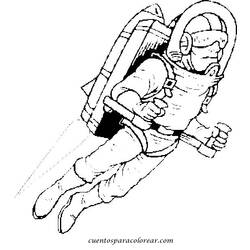 Dibujo para colorear: Astronauta (Carreras y Profesiones) #87646 - Dibujos para Colorear e Imprimir Gratis