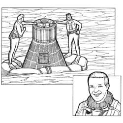 Dibujo para colorear: Astronauta (Carreras y Profesiones) #87652 - Dibujos para Colorear e Imprimir Gratis