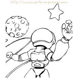 Dibujo para colorear: Astronauta (Carreras y Profesiones) #87654 - Dibujos para Colorear e Imprimir Gratis