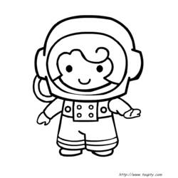 Dibujos para colorear: Astronauta - Dibujos para Colorear e Imprimir Gratis