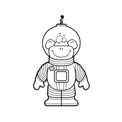 Dibujo para colorear: Astronauta (Carreras y Profesiones) #87672 - Dibujos para Colorear e Imprimir Gratis